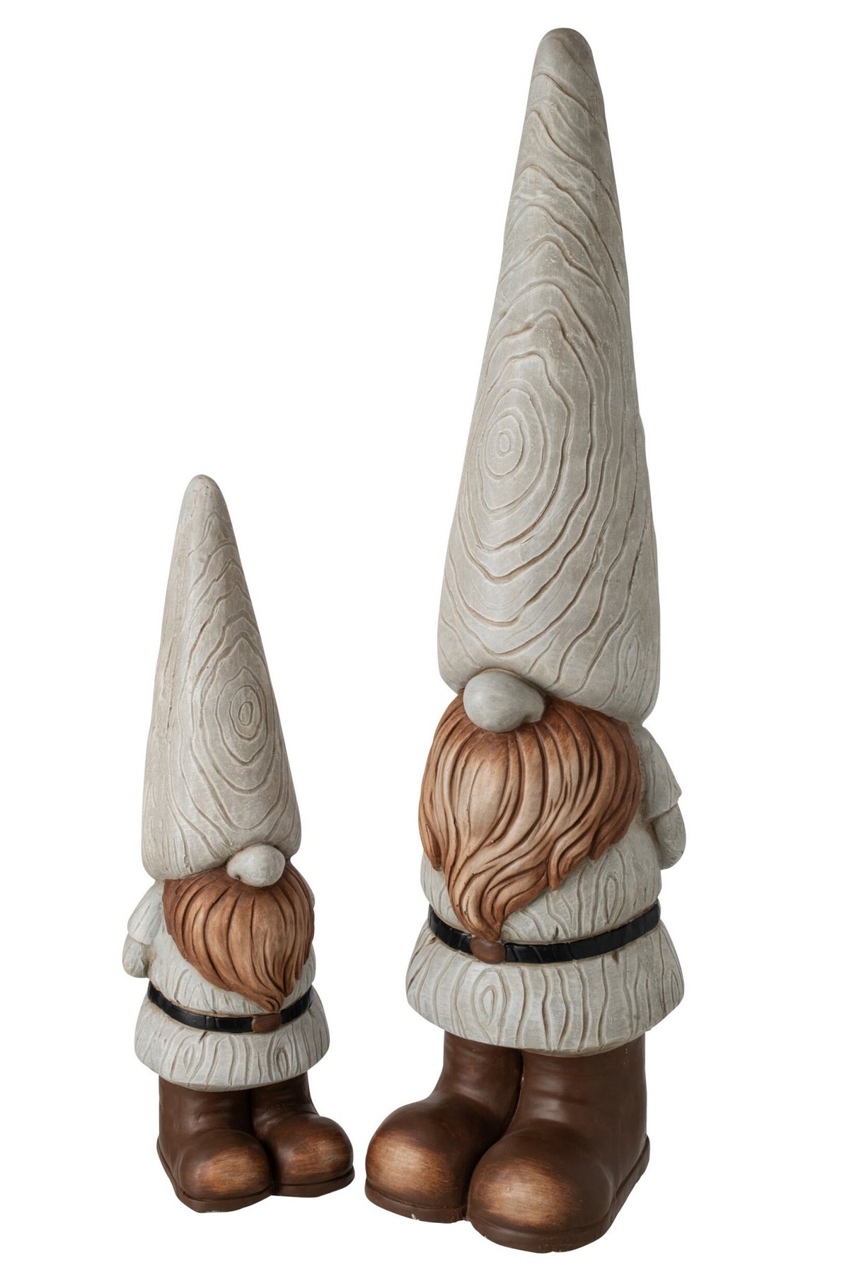 J-Line decoratie Kabouter - magnesium - grijs - large