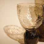 Pijlerkaarsenhouder van getextureerd glas - Omkeerbaar, tweekleurig
