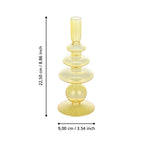 Candlestick Molume geel 9x22.5cm
