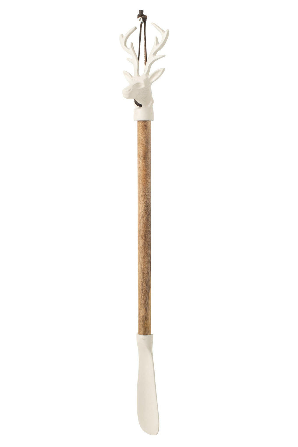J-Line Schoenlepel hert - aluminium - gebroken wit
