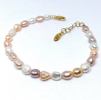 Zoetwaterparel baroque Keshi armband