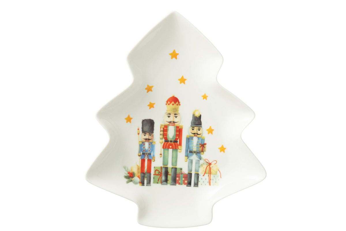 J-Line Bord Boom Notenkraker Giftbox Keramiek Wit