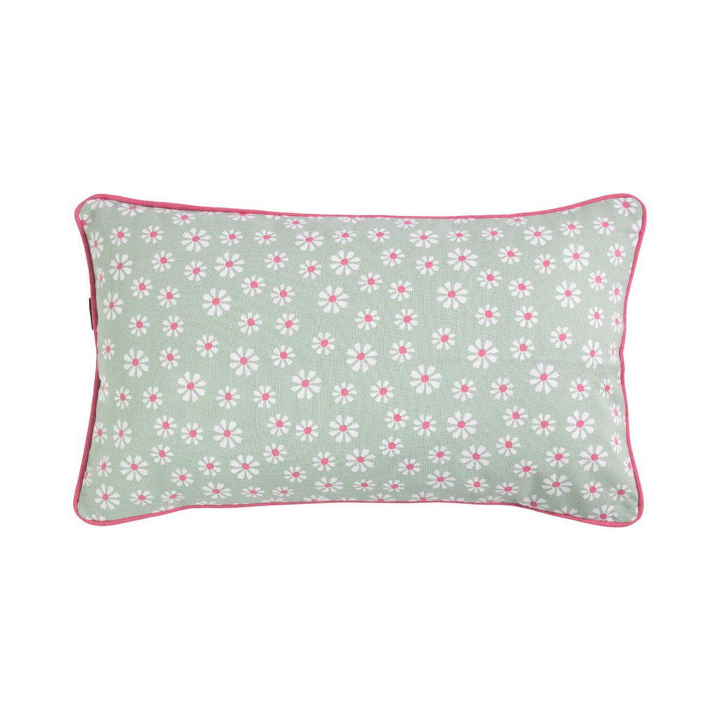 Daisy Flowers Kussen groen 30x50cm