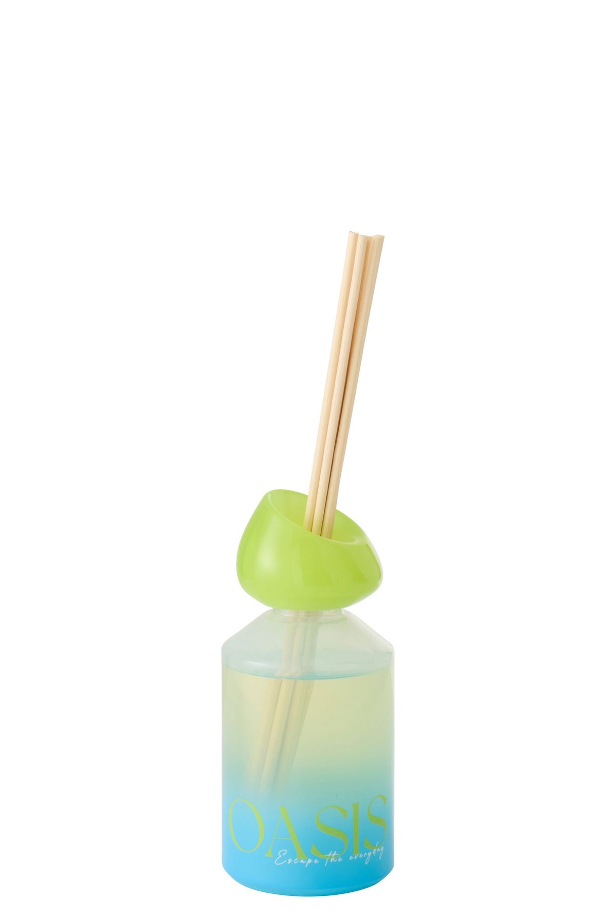 J-Line geurstokjes Oasis - Spring Ivy & Neroli - glas - blauw - small