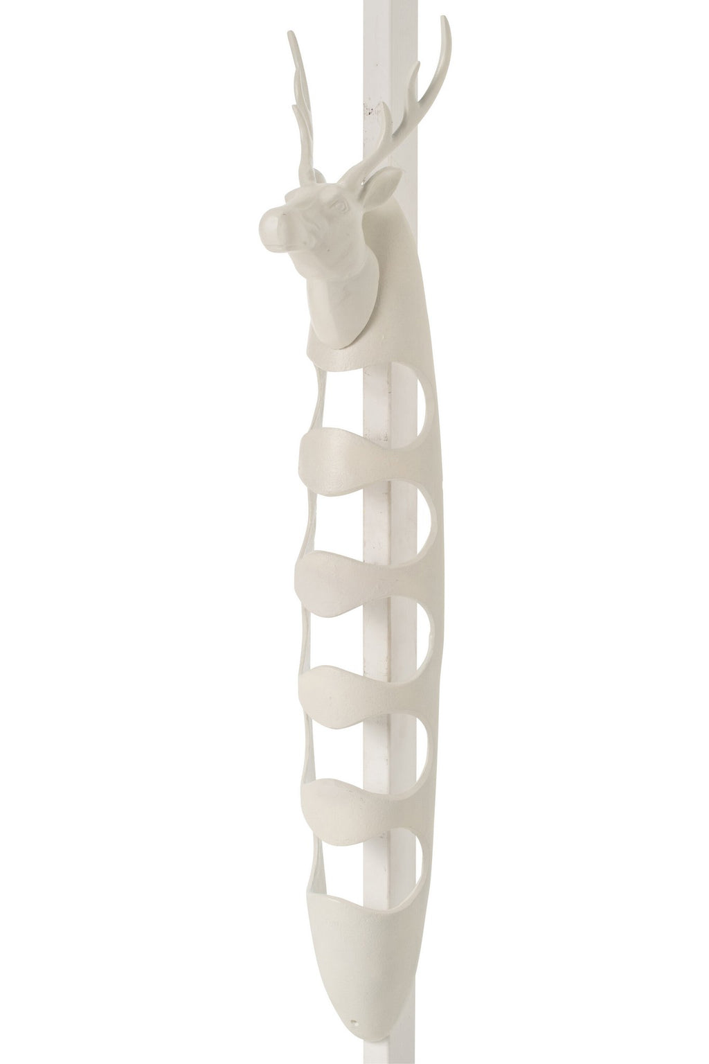 J-Line Wijnrek hert - aluminium - gebroken wit