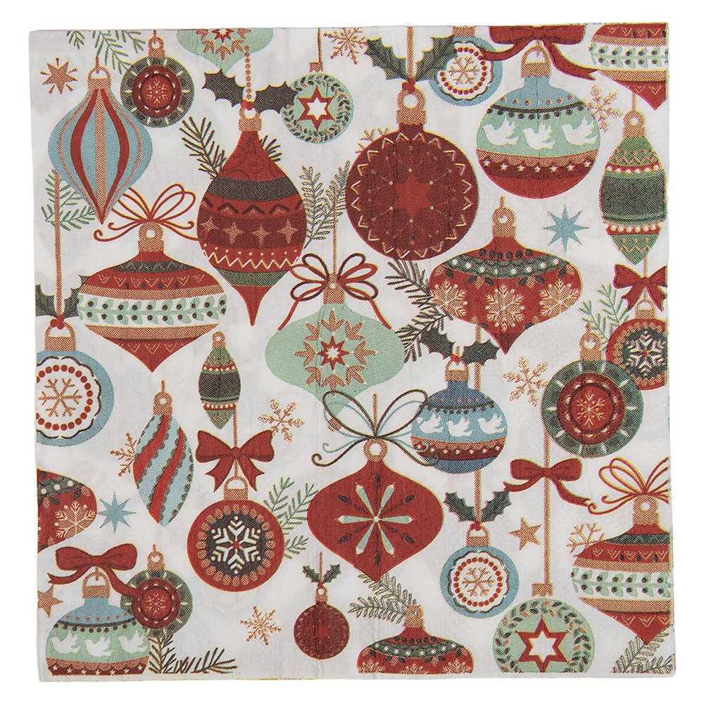 Servetten Papier Set van 20 33x33 cm Wit Papier