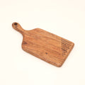Snijplank van acaciahout met vierkante handgreep en handvat 17x35cm