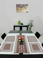 Placemats – Jute & Katoen Gehaakt Antislip – Rond 38cm, Set van 4