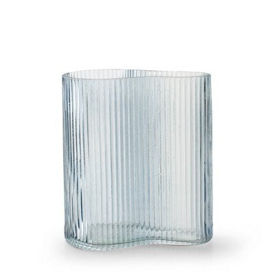 Vaas 'fenny' blauw h20,5 d18,5 cm
