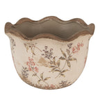 Bloempot Ø 20x13 cm Beige Roze Keramiek Bloemen Bloempot Binnen