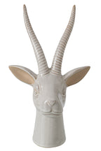 J-Line decoratie Hert Hoofd - porselein - ecru - large