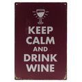 Drinkwijn Retro Wandbord 30x20