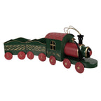 Kerstdecoratie Beeld Trein 65x13x23 cm Groen Metaal