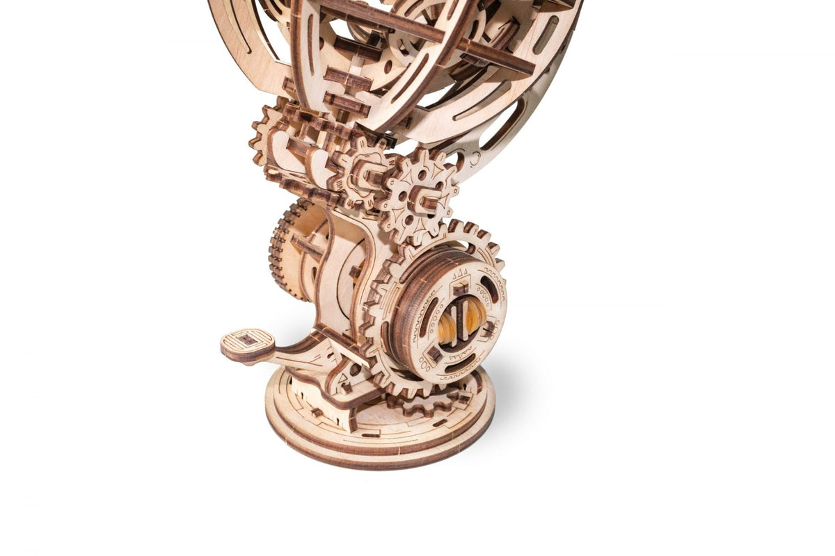 Eco Wood Art (EWA) 3D Mechanische Puzzel, Kinetic Globe, 723, 16x13x25cm