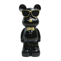 Polyresin bear glasses black
