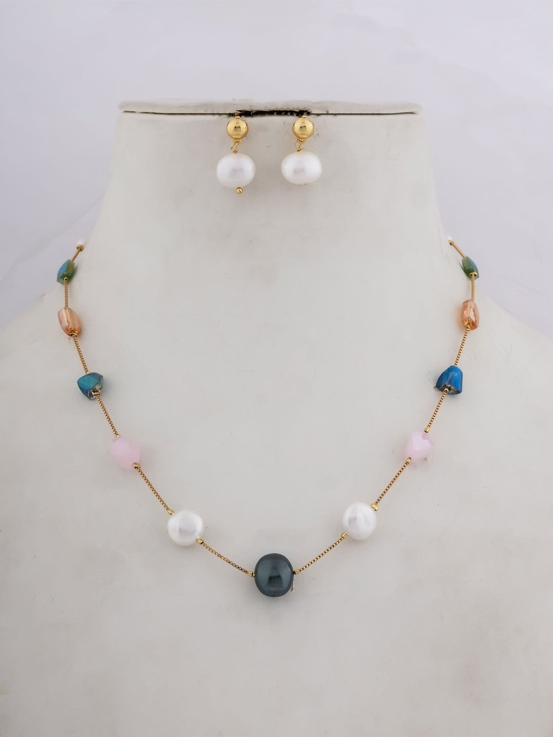 Messing vergulde ketting – sieraden voor de detailhandel – verfraaid met kristallen