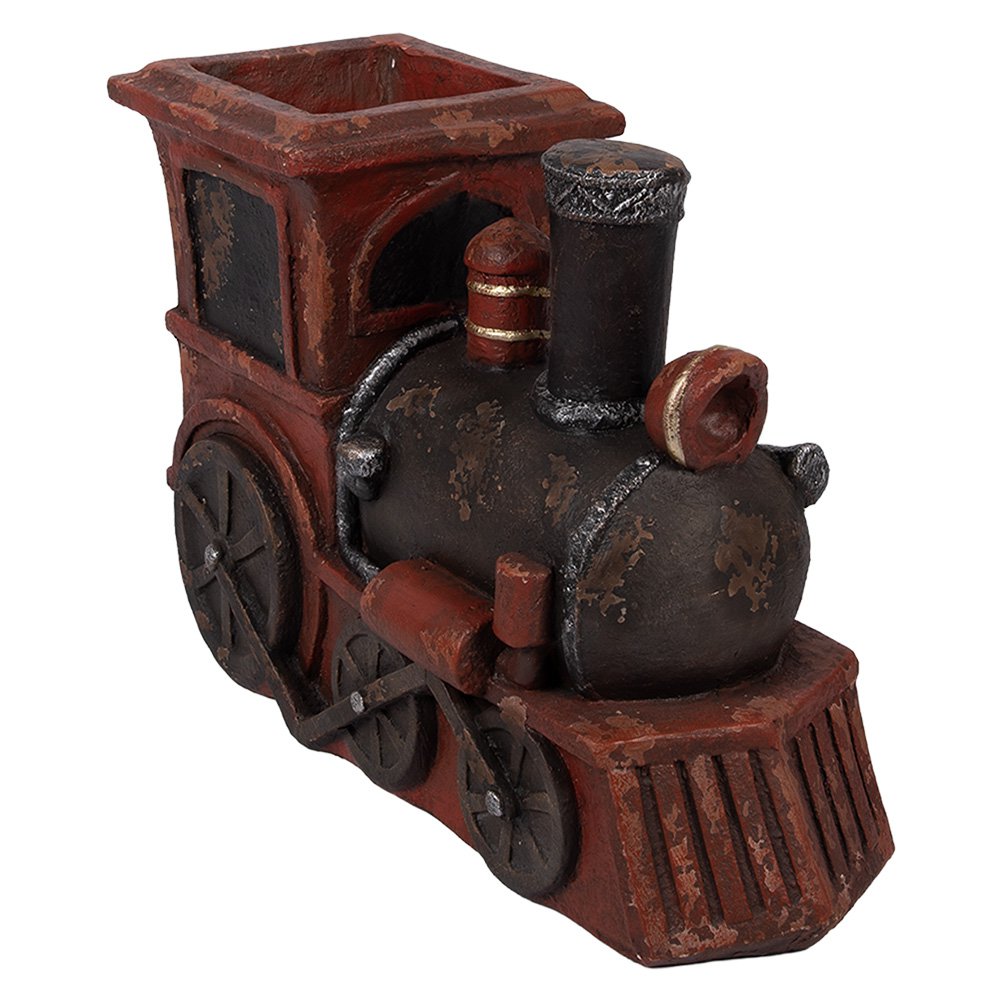 Decoratie Beeld Trein 70x30x50 cm Rood Keramisch materiaal