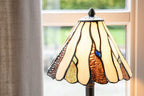 Tiffany Tafellamp Ø 20x60 cm Beige Bruin Glas Tiffany Bureaulamp