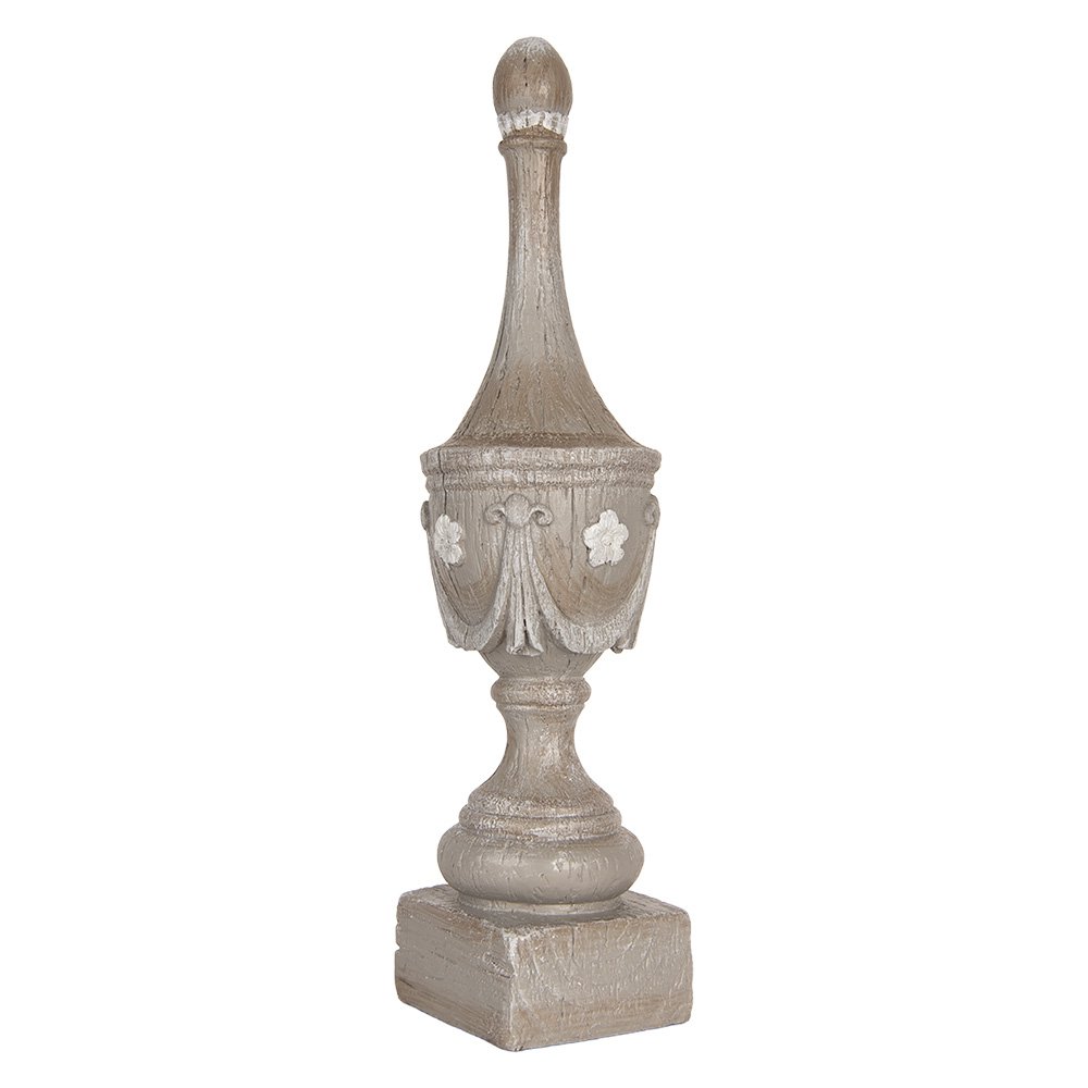 Decoratie Ornament Ø 11x43 cm Grijs Kunststof