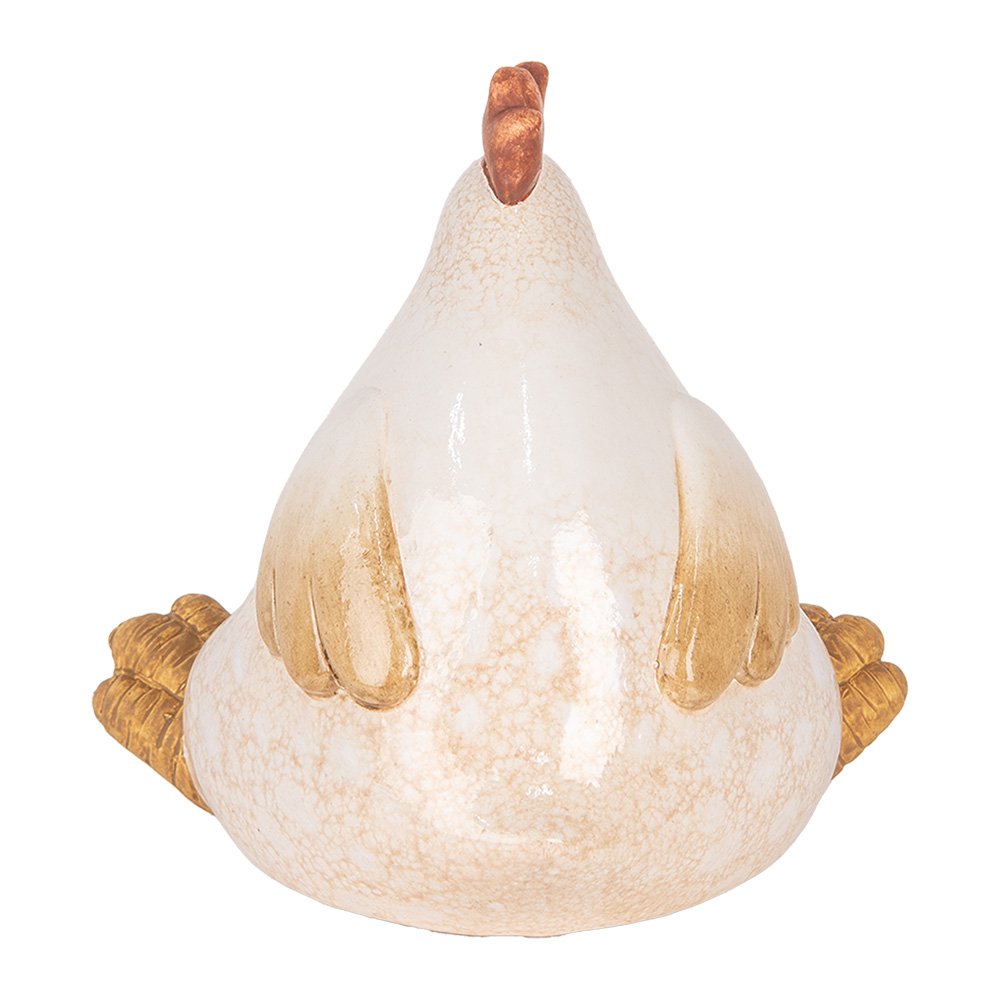Decoratie Beeld Kip 18x14x17 cm Beige Keramiek