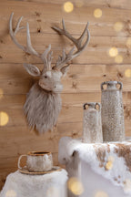 J-Line wanddecoratie Hoofd - polyresin - lichtbeige - small