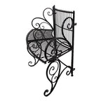 Tuinbank 134x54x92 cm Zwart Metaal