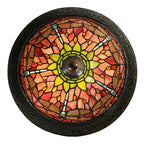 Plafondlamp Tiffany Ø 38x19 cm Rood Groen Glas Libelle Plafonniere
