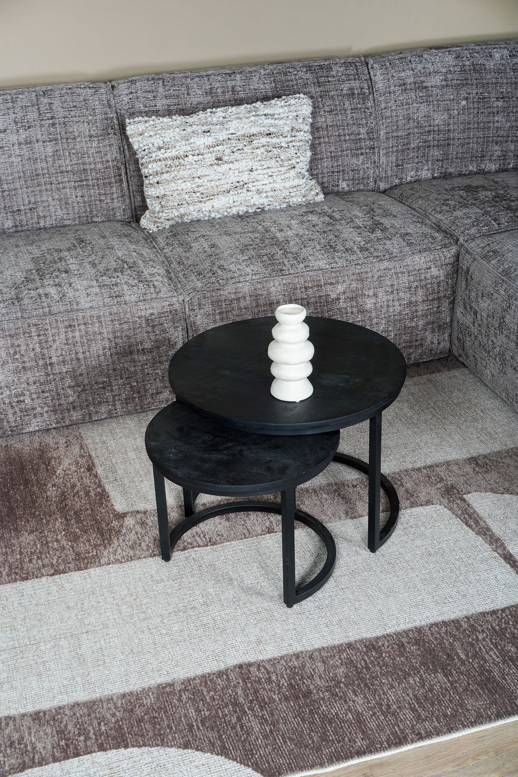 Vloerkleed Ziba Taupe/Creme - 200 x 290 cm