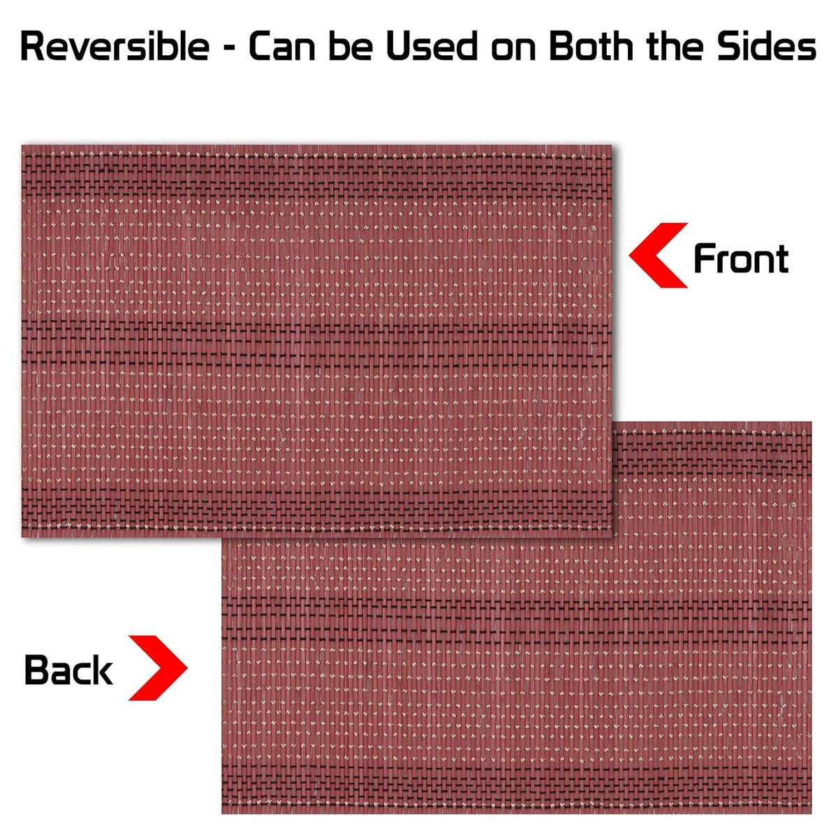 Eettafelplacemats – Hittebestendig Bamboe – 45x30 cm, Set van 6