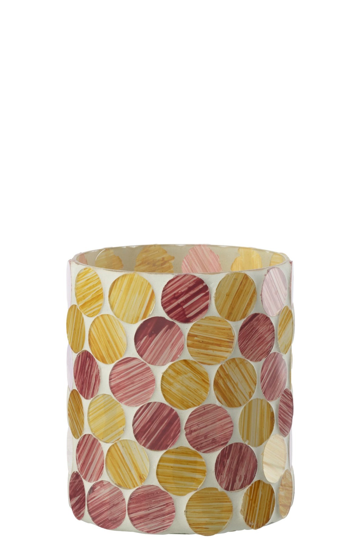 J-Line kaarshouder - glas - wit/fuchsia - L