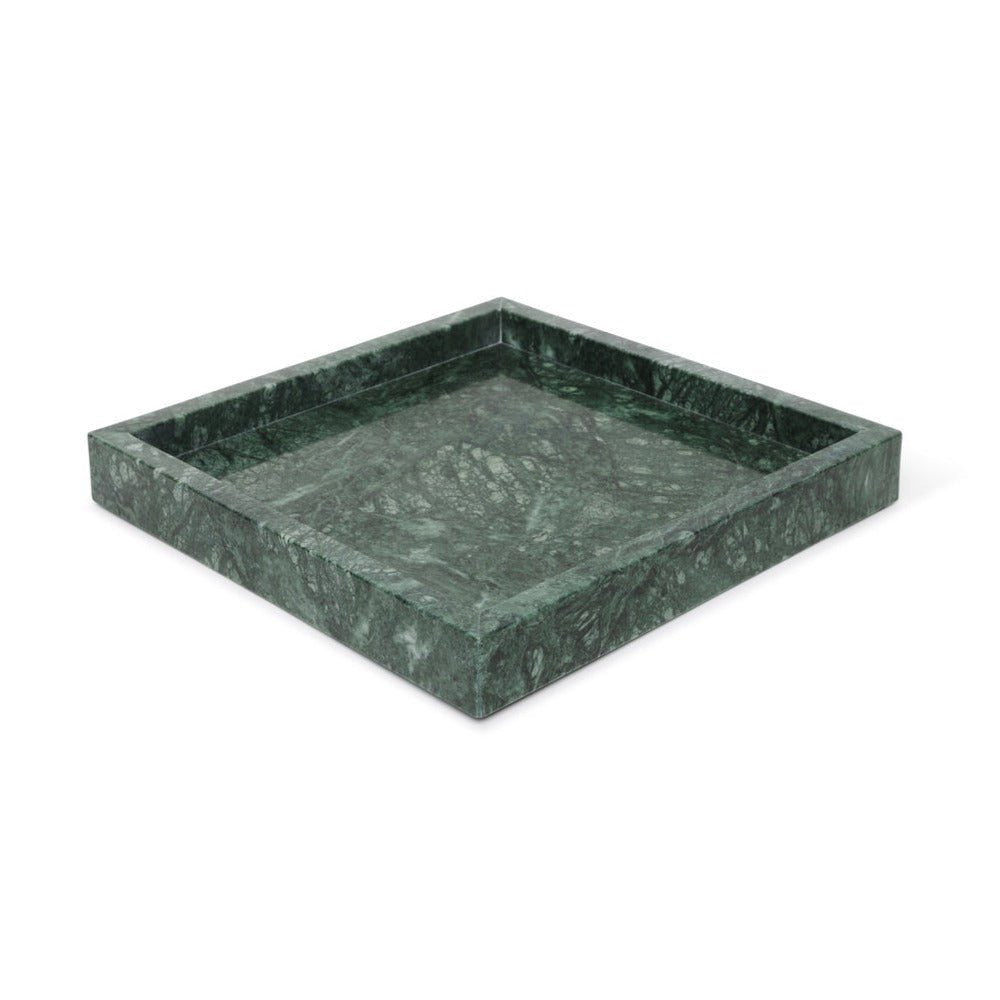Marmer dienblad tray 30x30cm groen