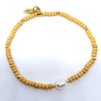 Miyuki stretch armbandje met zoetwaterparel