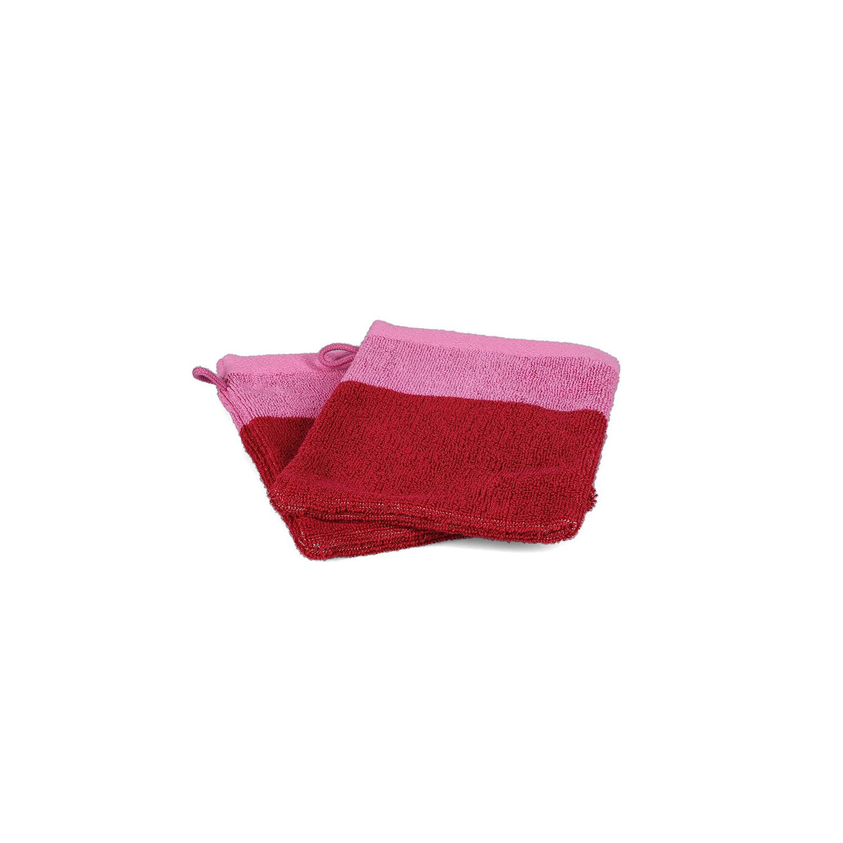 Washandschoen 15x21cm roze Pixie - Set van 2