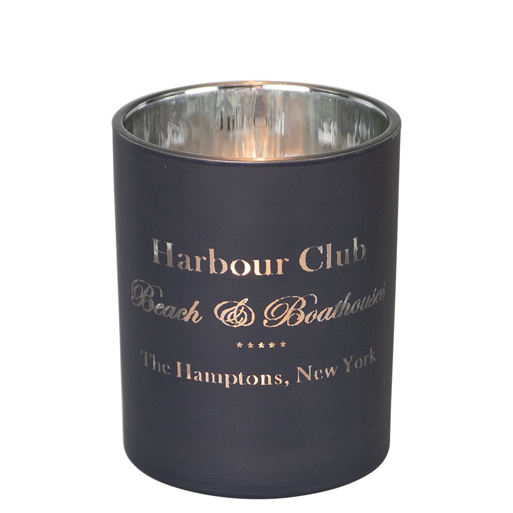 Theelichthouder harbour club grijs medium 12cm
