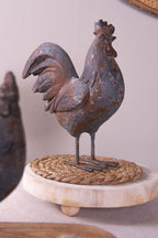 Beeld Haan 19x9x24 cm Grijs Bruin Polyresin