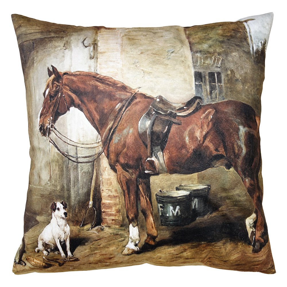 Sierkussen 45x45 cm Bruin Polyester