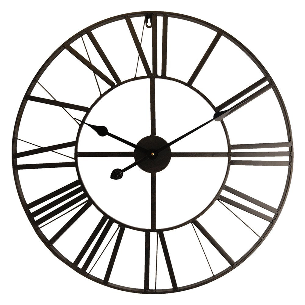 Wandklok Ø 60 cm Zwart Metaal Muurklok