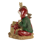 Kerstdecoratie Beeld Kinderen 14x9x11 cm Rood Kunststof