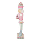 Kerstdecoratie met LED-verlichting en muziek Notenkraker 59x49x216 cm Roze Kunststof