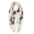 Sjaal Dames Print 70x180 cm Wit Synthetisch Shawl Dames
