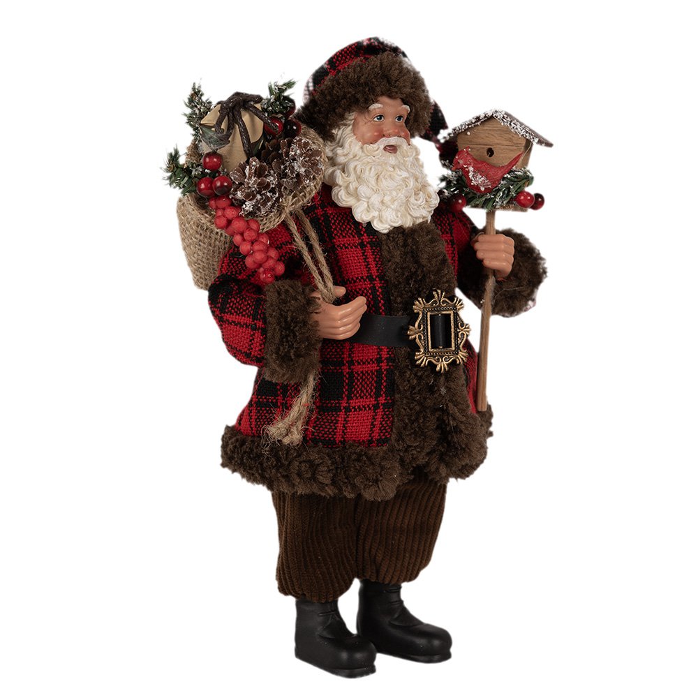 Kerstdecoratie Beeld Kerstman 27 cm Rood Kunststof
