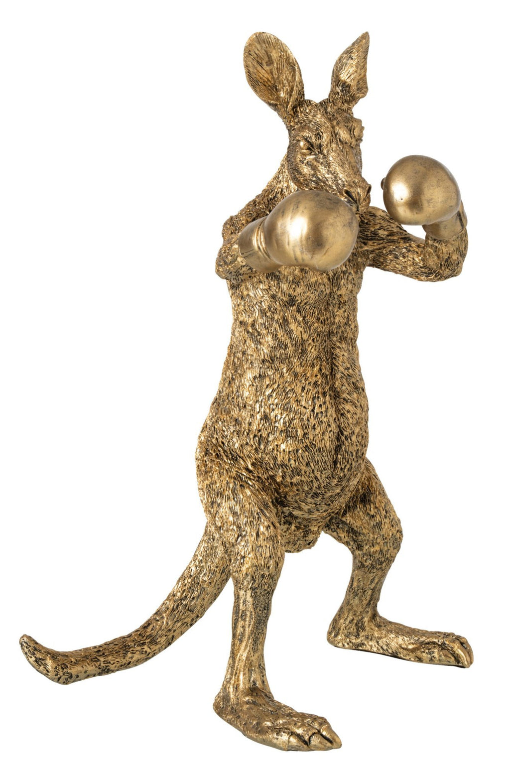 J-Line Boksende kangoeroe - polyresin - goud