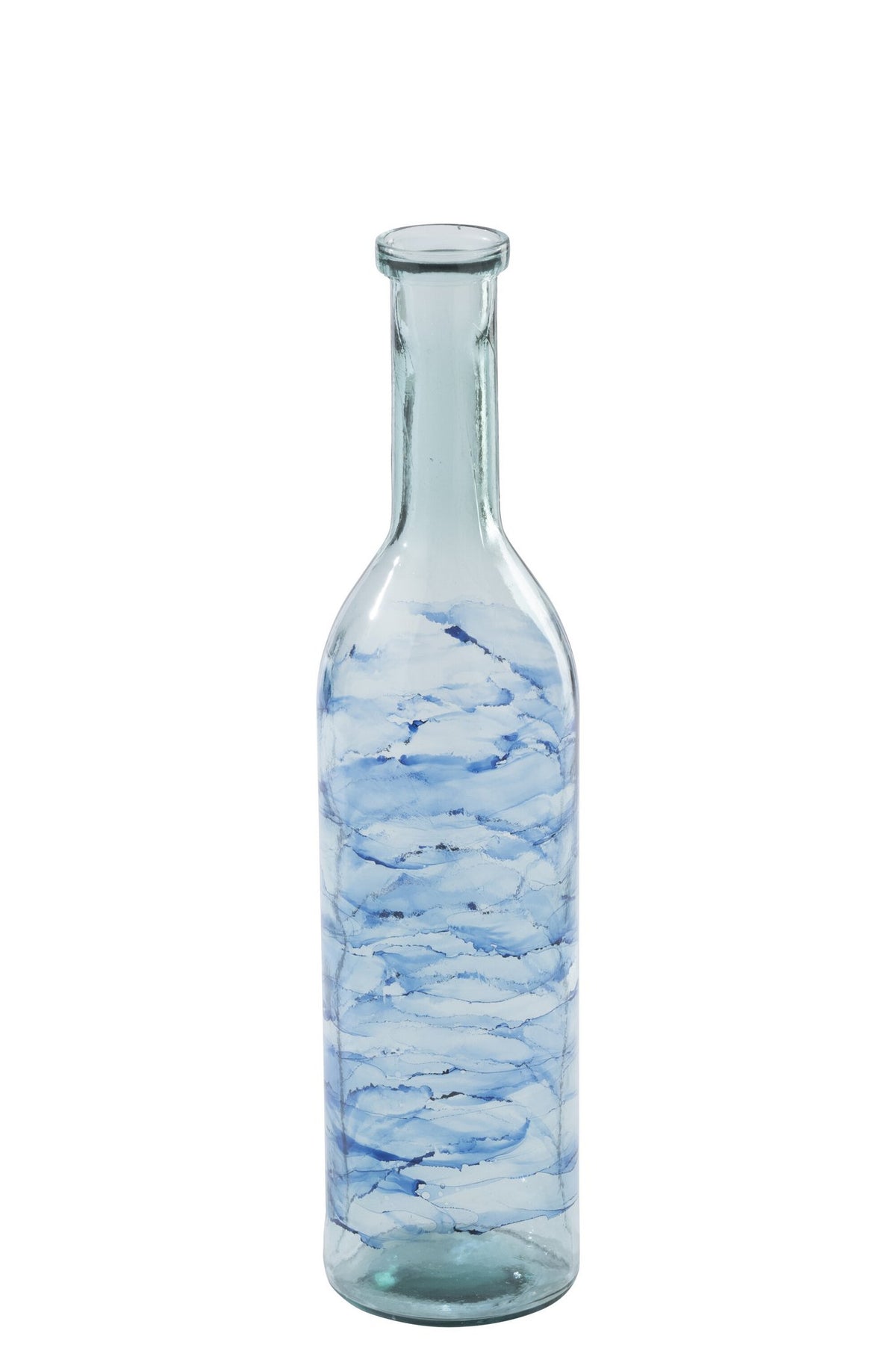 J-Line vloervaas Golf - glas - blauw