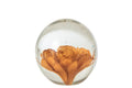 J-Line presse-papier Bal Bloemen - glas - brons - medium
