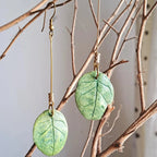 Jasmijn bungelende blad oorbellen