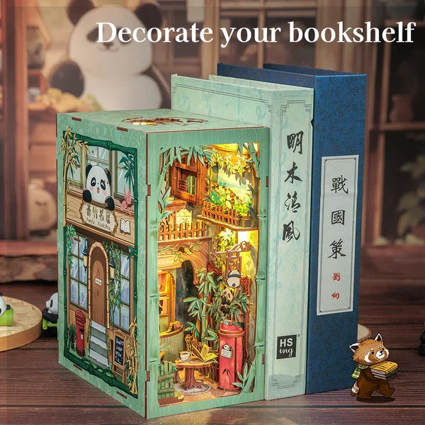 Cutebee, DIY Booknook, Panda Bookshop, DY02B, 18x11x23cm