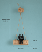 Wandbord | Teruggewonnen mangometaal | 22,5x7x16cm