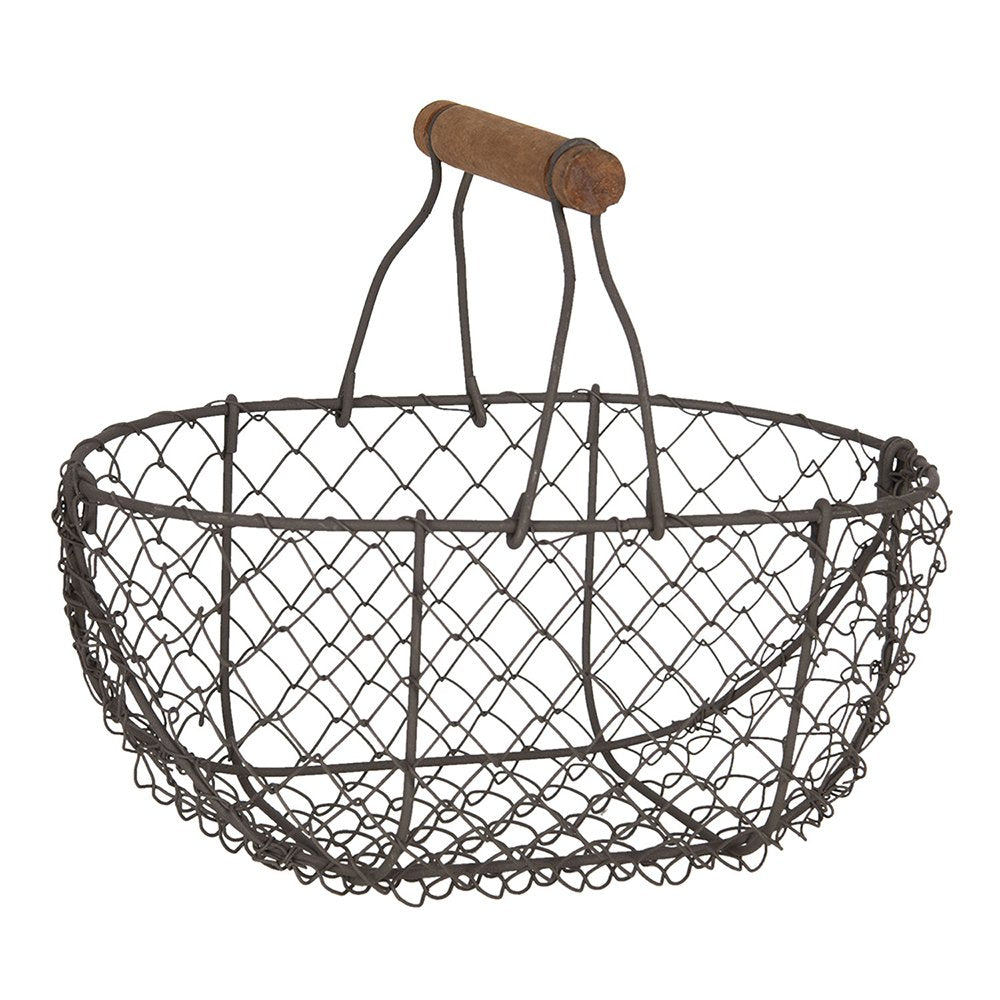 Opbergmand 24x16x11/23 cm Bruin IJzer Mand
