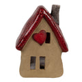 Decoratie Beeld Huis 12x9x16 cm Bruin Rood Keramiek
