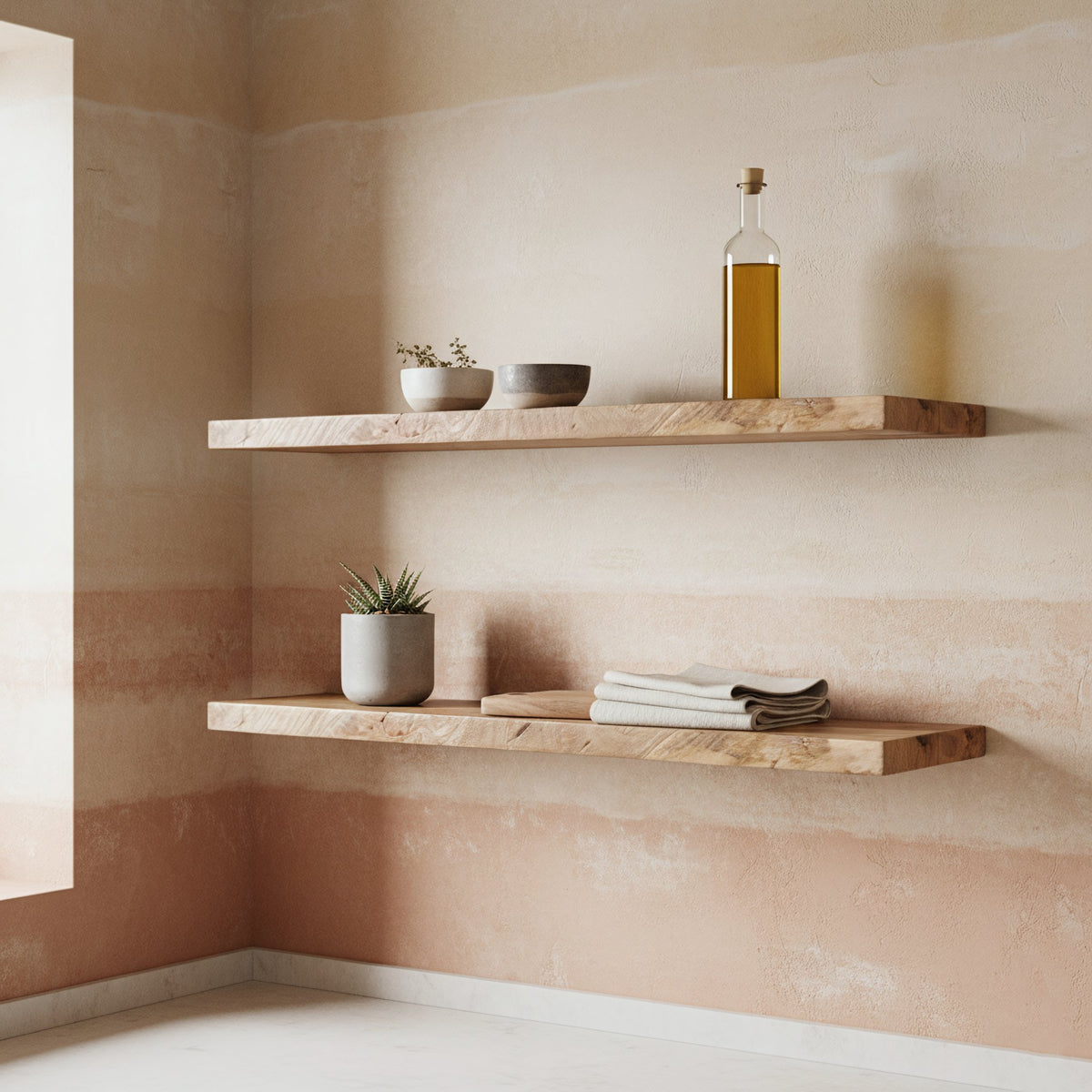 Vintage mango zwevende wandplank